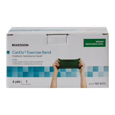 McKesson CanDo® Exercise Resistance Band Green 5 Inch X 6 Yard Medium Resistance (1073310_EA)
