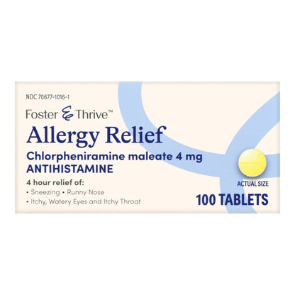 Foster & Thrive™ Allergy Relief 4 mg Strength Tablet 100 per Bottle (1235095_BT)
