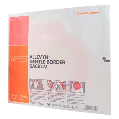 Allevyn Gentle Border Foam Dressing 8-1/2 X 9 Inch With Border Film Backing Silicone Gel Adhesive Sacral Sterile (831048_BX)