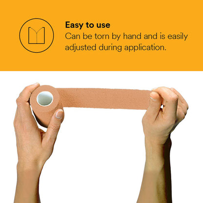 3M™ Coban™ NL Cohesive Bandage 2 Inch X 2 Yard Self-Adherent Closure Tan NonSterile Standard Compression (1190016_CS)