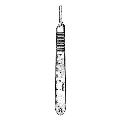 Miltex® Knife Handle Extra Fine Stainless Steel Size 3 (157510_EA)