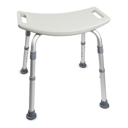 McKesson Bath Bench Without Arms Aluminum Frame Without Backrest 19-1/4 Inch Seat Width 300 lbs. Weight Capacity (1128906_EA)