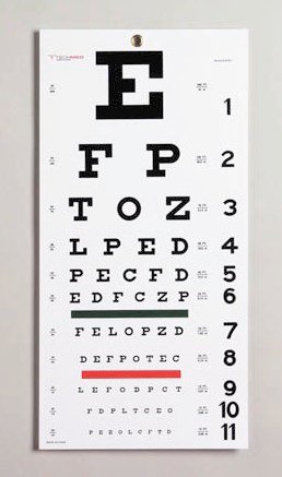 Tech-Med® Eye Chart 20 Foot Distance Acuity Test (713763_EA)