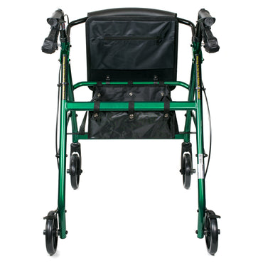 McKesson 4 Wheel Rollator Green Adjustable Height / Folding Aluminum Frame (1065265_EA)
