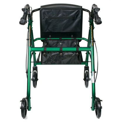 McKesson 4 Wheel Rollator Green Adjustable Height / Folding Aluminum Frame (1065265_EA)