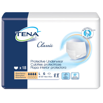 TENA® Classic Unisex Adult Absorbent Underwear Pull On with Tear Away Seams Large Disposable Moderate Absorbency (959416_CS)