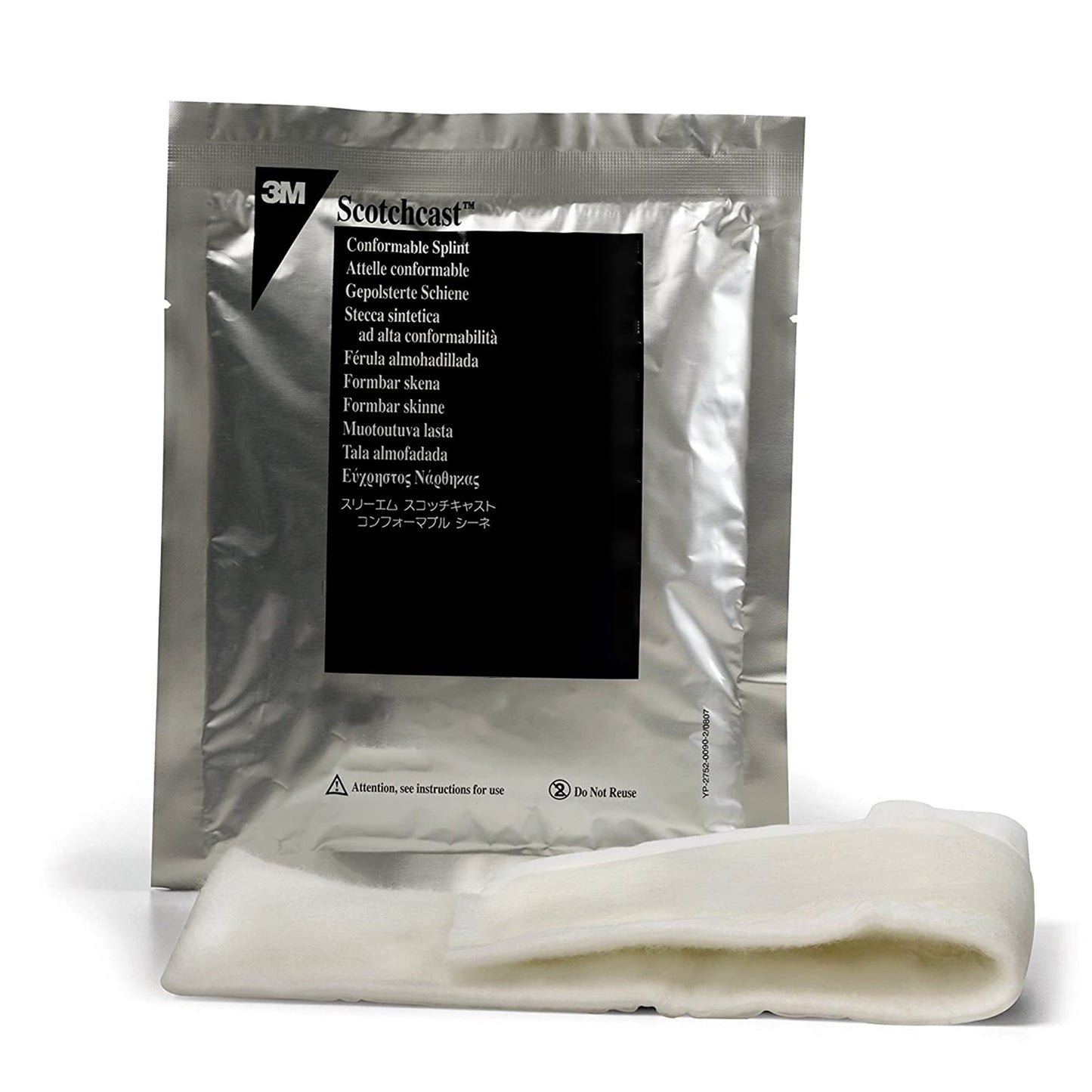 3M™ Scotchcast™ Quick Step Double Sided Felt Padded Precut Splint 2 X 10 Inch Felt / Fiberglass White (1193017_CS)