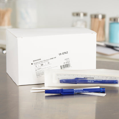 McKesson Skin Marker with Ruler and Labels Gentian Violet Ink Sterile Full Size Fine Tip (1182556_BX)