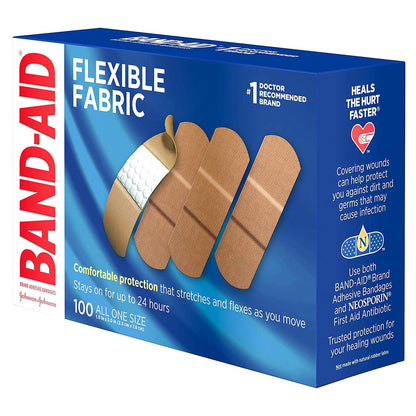 Band-Aid® Adhesive Strip 1 X 3 Inch Fabric Rectangle Tan Sterile (115847_CS)