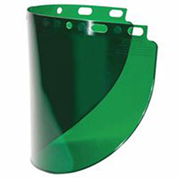 Fibre-Metal High Performance Wide View Faceshield Window, Dark Green, Wide View, 16-1/2 in L x 8 in H (280-4178DGNBP)