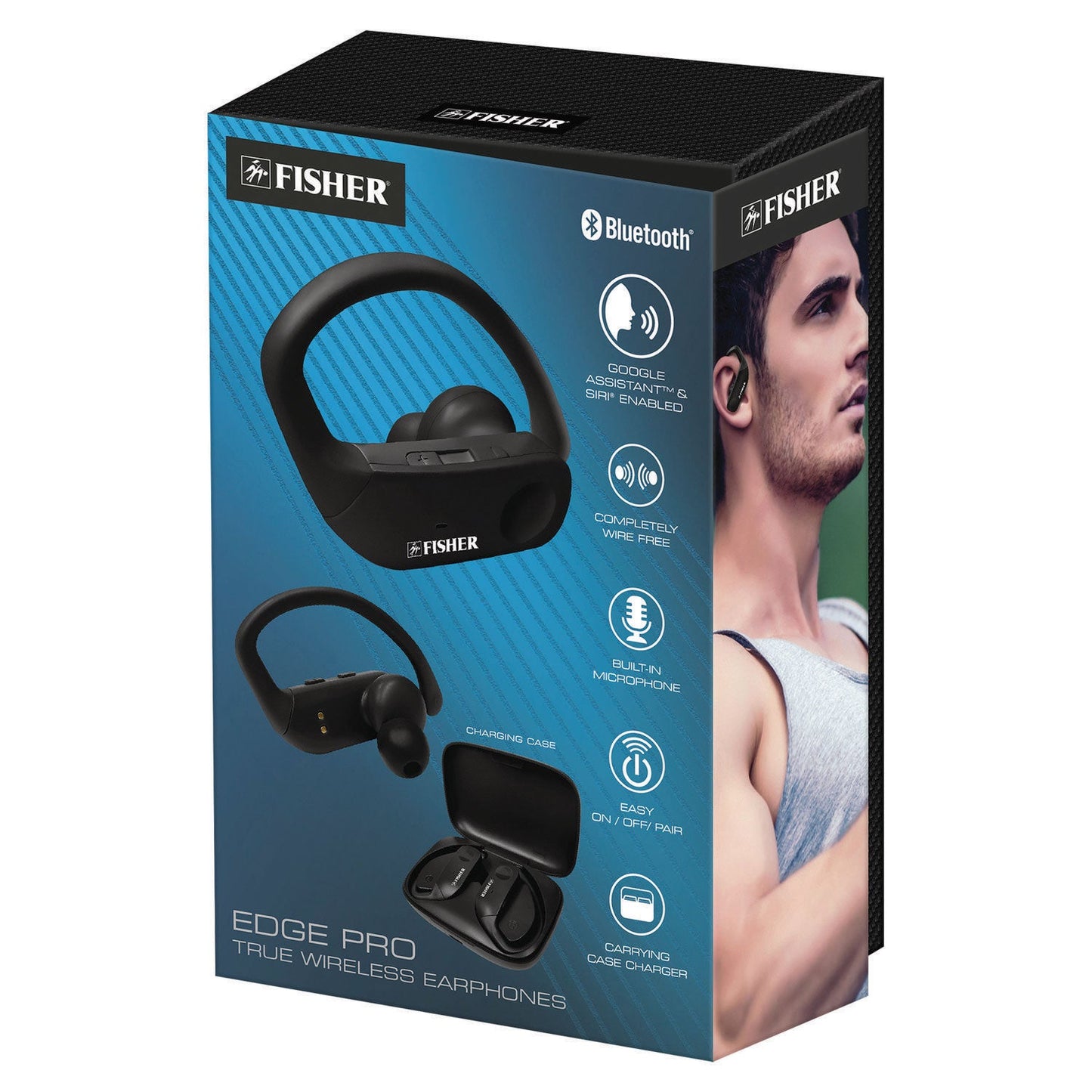 Fisher Edge Pro True Wireless Earphones, Black (MIGFTW220K)