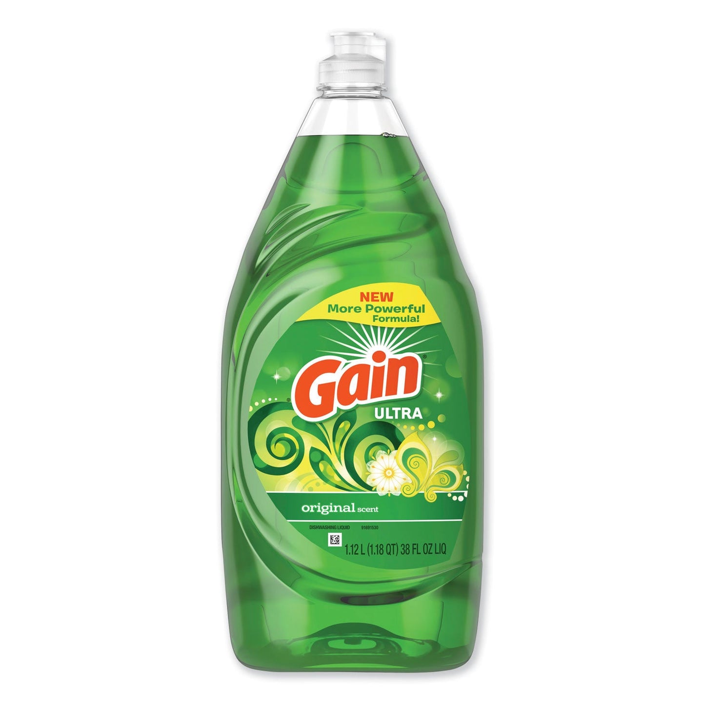 Gain Ultra Dishwashing Liquid, Original Scent, 38 oz. Bottle, 8/Case (PGC74346)