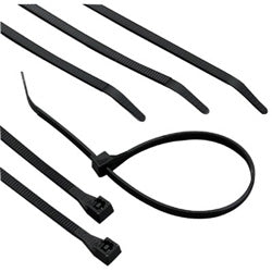 Gardner Bender Heavy-Duty Cable Ties, 175 lb Tensile Strength, 18 in L, Ultraviolet Black, 50/Bag (623-46-418UVB)