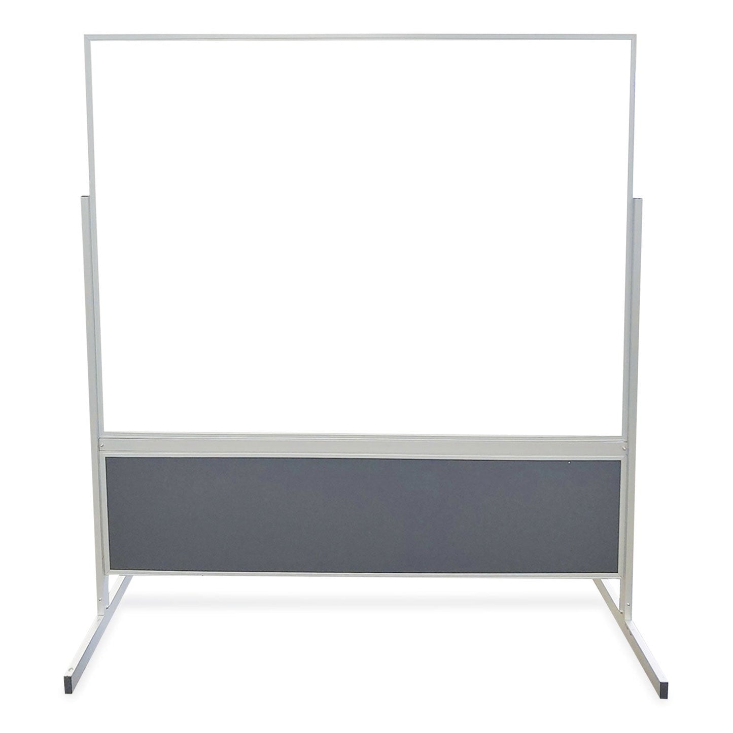 Ghent Double-Sided Magnetic Porcelain Whiteboard, Caramel Vinyl Tackboard w/Aluminum Frame, 50.5x72.88 (GHEFPM1M164183)