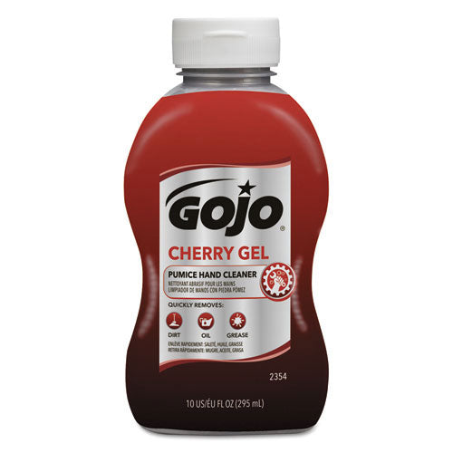 Gojo Cherry Gel Pumice Hand Cleaner, 10 oz Bottle, 8/Carton (GOJ235408)