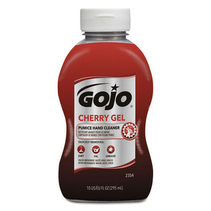 Gojo Cherry Gel Pumice Hand Cleaner, 10 oz Bottle, 8/Carton (GOJ235408)