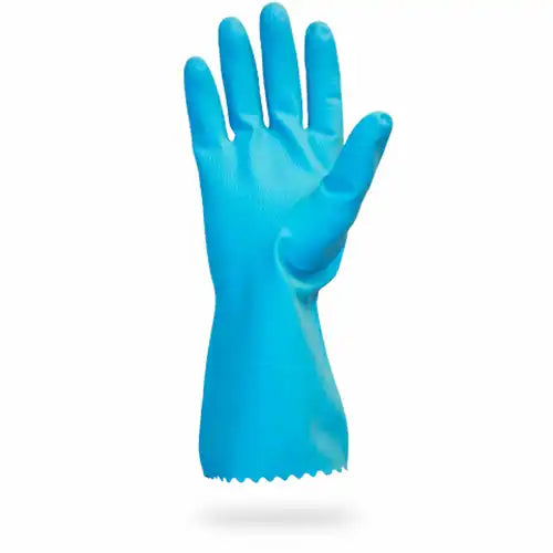 Safety Zone® Flock Lined Latex 18 mil Gloves, Blue XL, 12 Pairs (SZNGRFL-XL-1S)