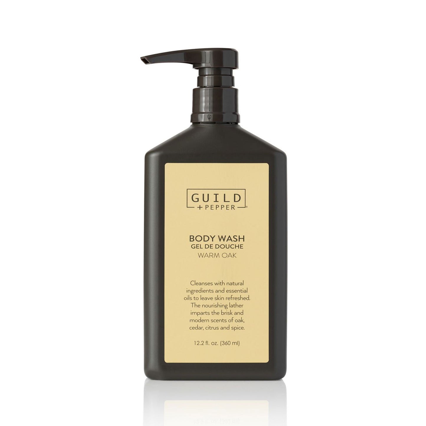 Guild+Pepper Shower Gel, Warm Oak, 12.2 oz Bottle, 12/Carton (GIS100304)