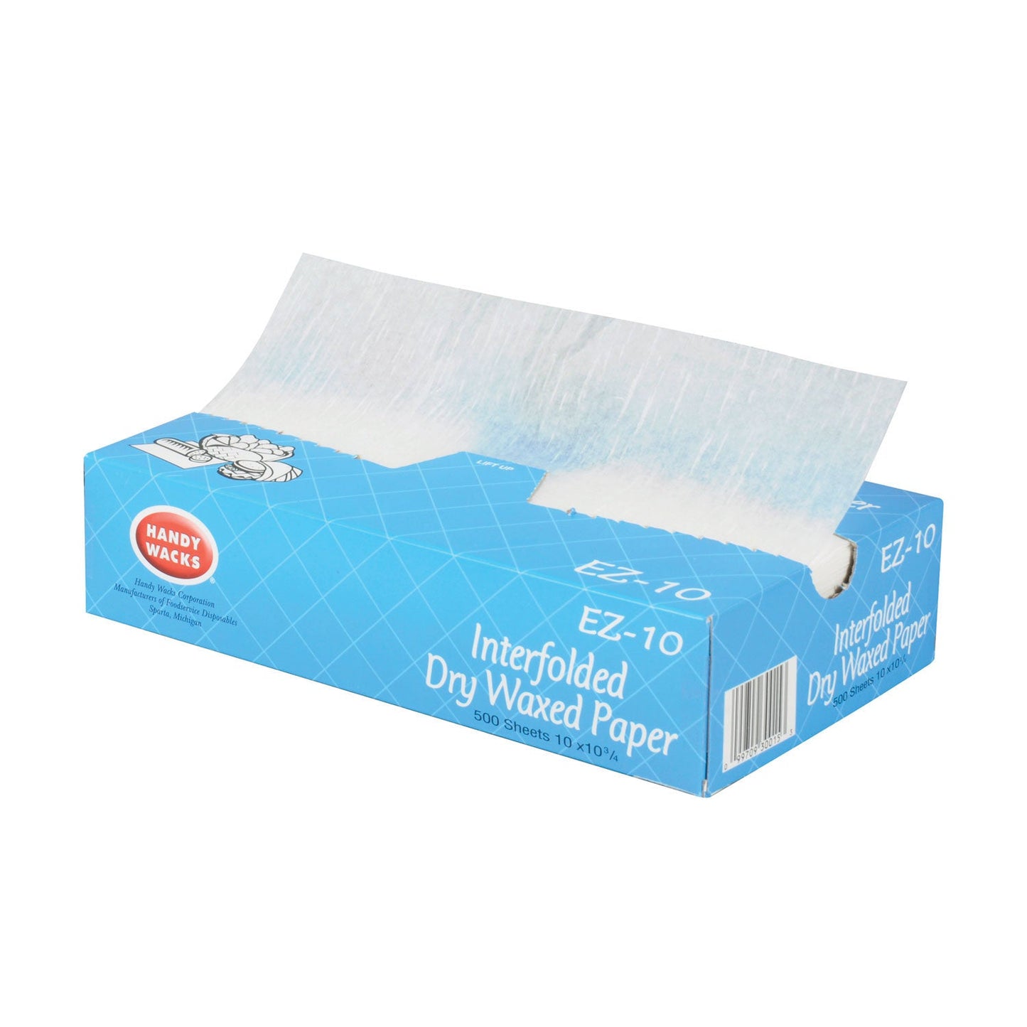 Handy Wacks Interfolded Dry Waxed Paper, 10.75 x 10, 500 Box, 12 Boxes/Carton (HWAEZ10)