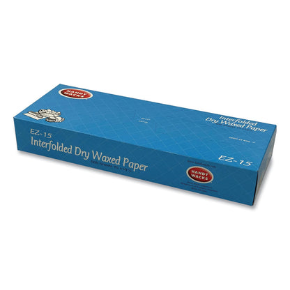 Handy Wacks Interfolded Dry Waxed Paper, 10.75 x 15, 500 Box, 12 Boxes/Carton (HWAEZ15)
