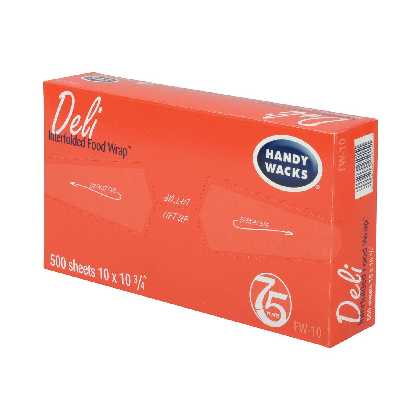 Handy Wacks Interfolded Food Wrap, 10.75 x 10, 500 Box, 12 Boxes/Carton (HWAFW10)