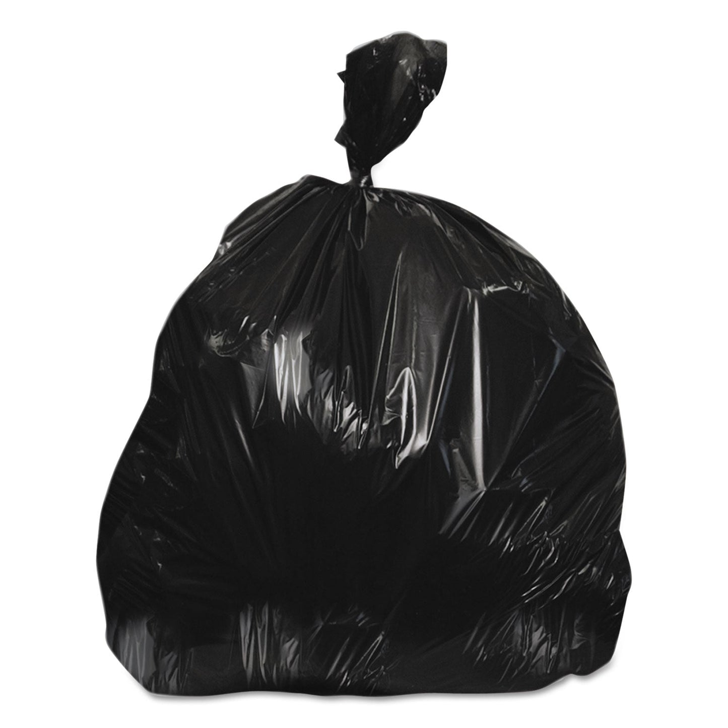 Heritage Bag High-Density Waste Can Liners, 30 gal, 10 microns, 30" x 37", Black, 500/Carton (HERZ6037MKR02)