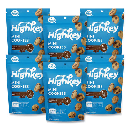 HighKey Chocolate Chip Cookies, 2 oz, Bag, 6/Carton (GRR60000270)