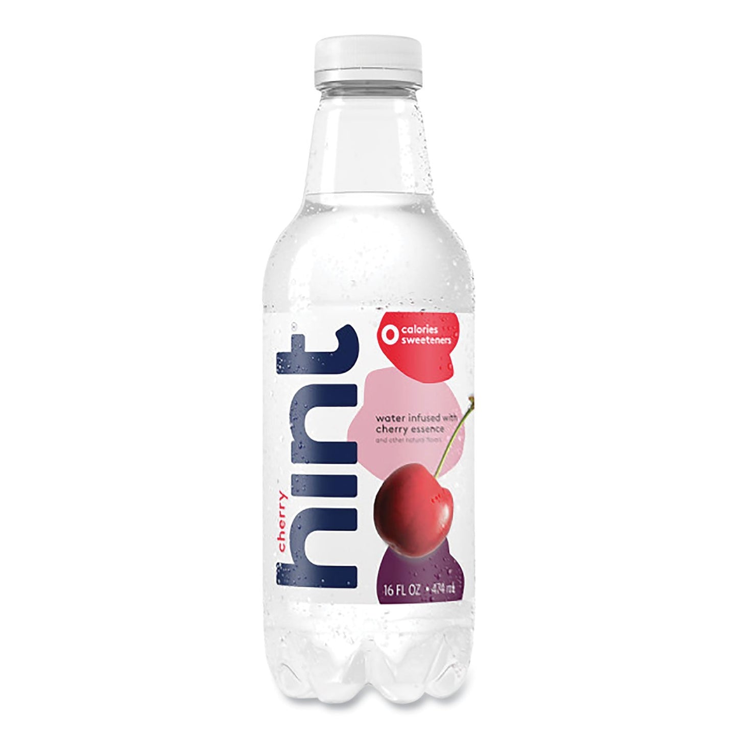 Hint Flavored Water, Cherry, 16 oz Bottle, 12 Bottles/Carton (HIN00157)