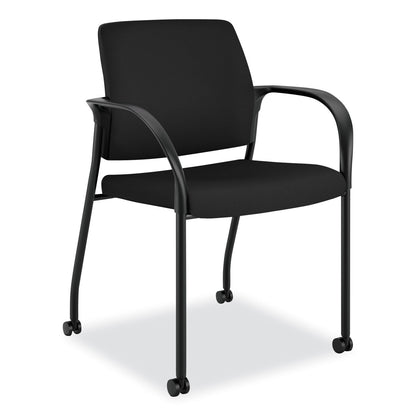 HON Ignition Series Guest Chair with Arms, Polyester Fabric Seat, 25" x 21.75" x 33.5", Black (HONIS109HCU10)