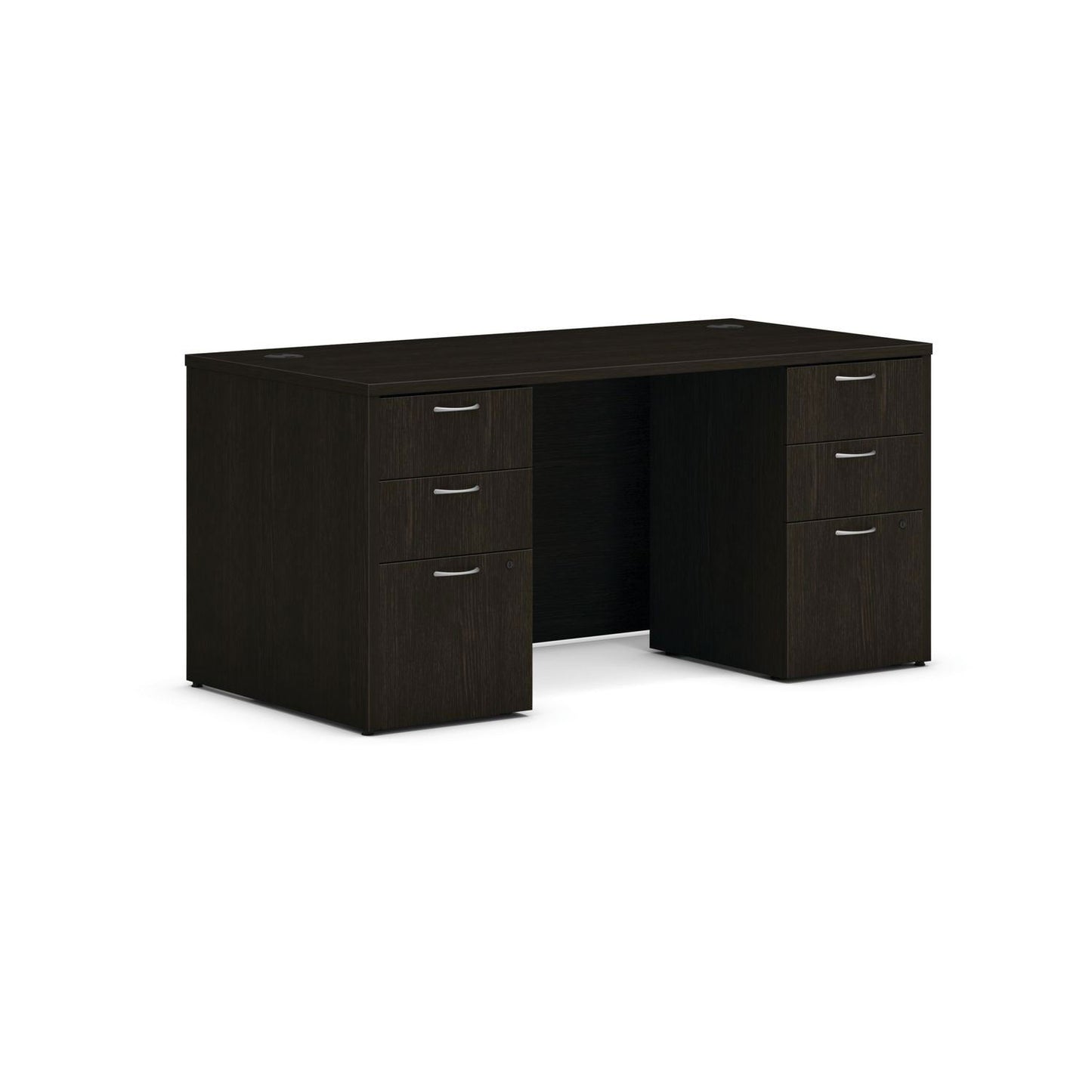 HON Mod Double Pedestal Desk Bundle, 60" x 30" x 29", Java Oak (HONLDS6030BBFJA)