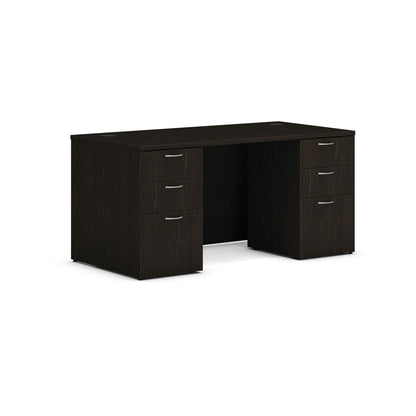 HON Mod Double Pedestal Desk Bundle, 60" x 30" x 29", Java Oak (HONLDS6030BBFJA)