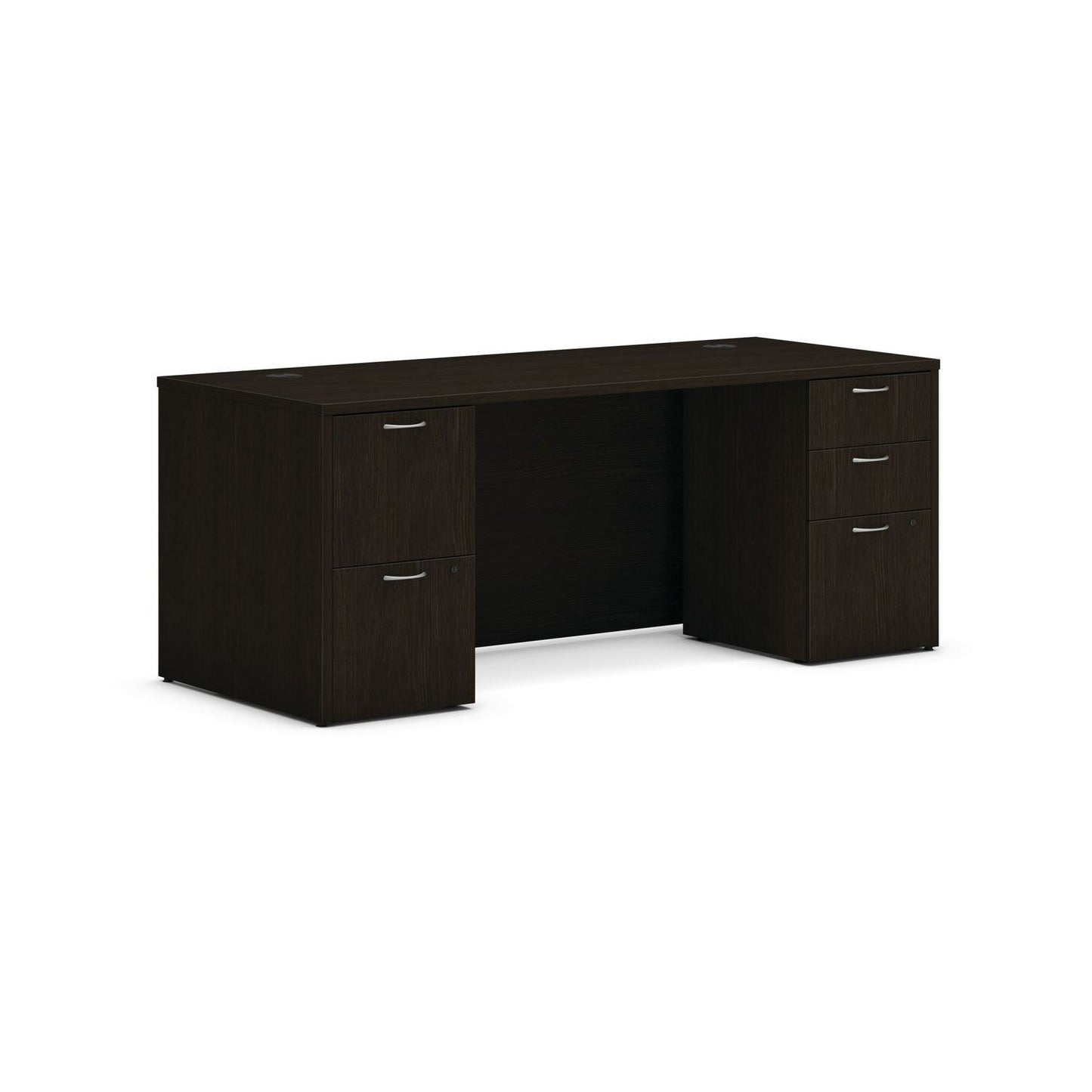 HON Mod Double Pedestal Desk Bundle, 72" x 30" x 29", Java Oak (HONMOD010)