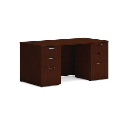 HON Mod Double Pedestal Desk Bundle, 60" x 30" x 29", Traditional Mahogany (HONMOD178)