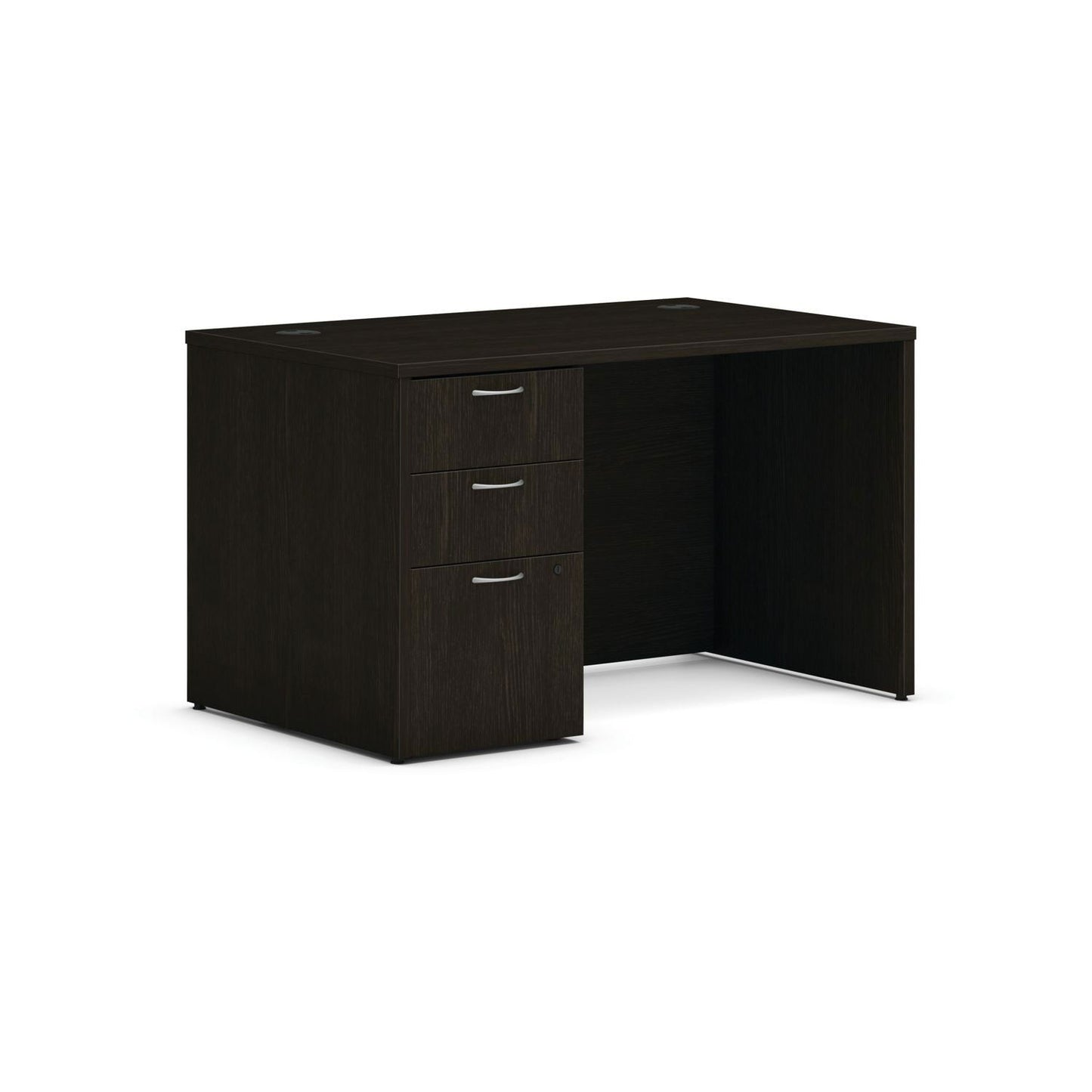 HON Mod Single Pedestal Desk Bundle, 48" x 30" x 29", Java Oak (HONDS4830BBFJA1)