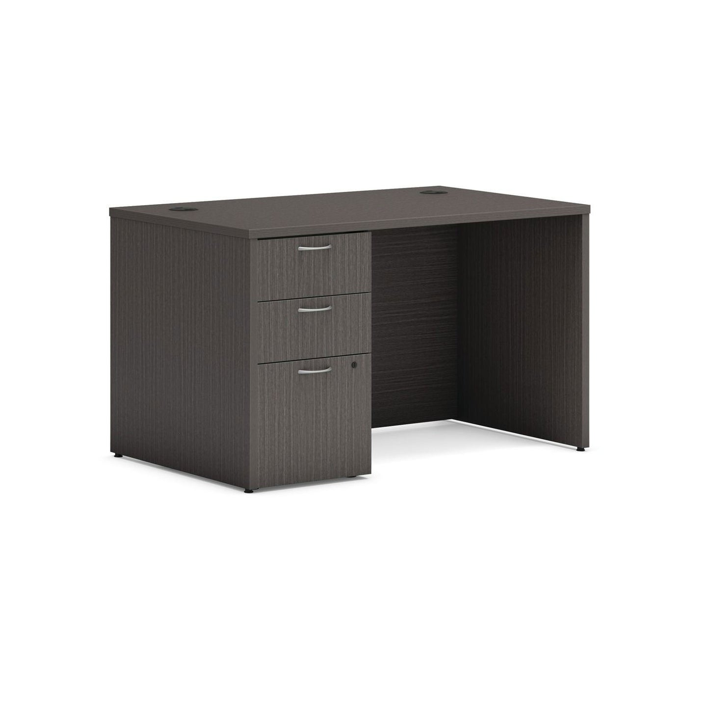 HON Mod Single Pedestal Desk Bundle, 48" x 30" x 29", Slate Teak (HONMOD172)