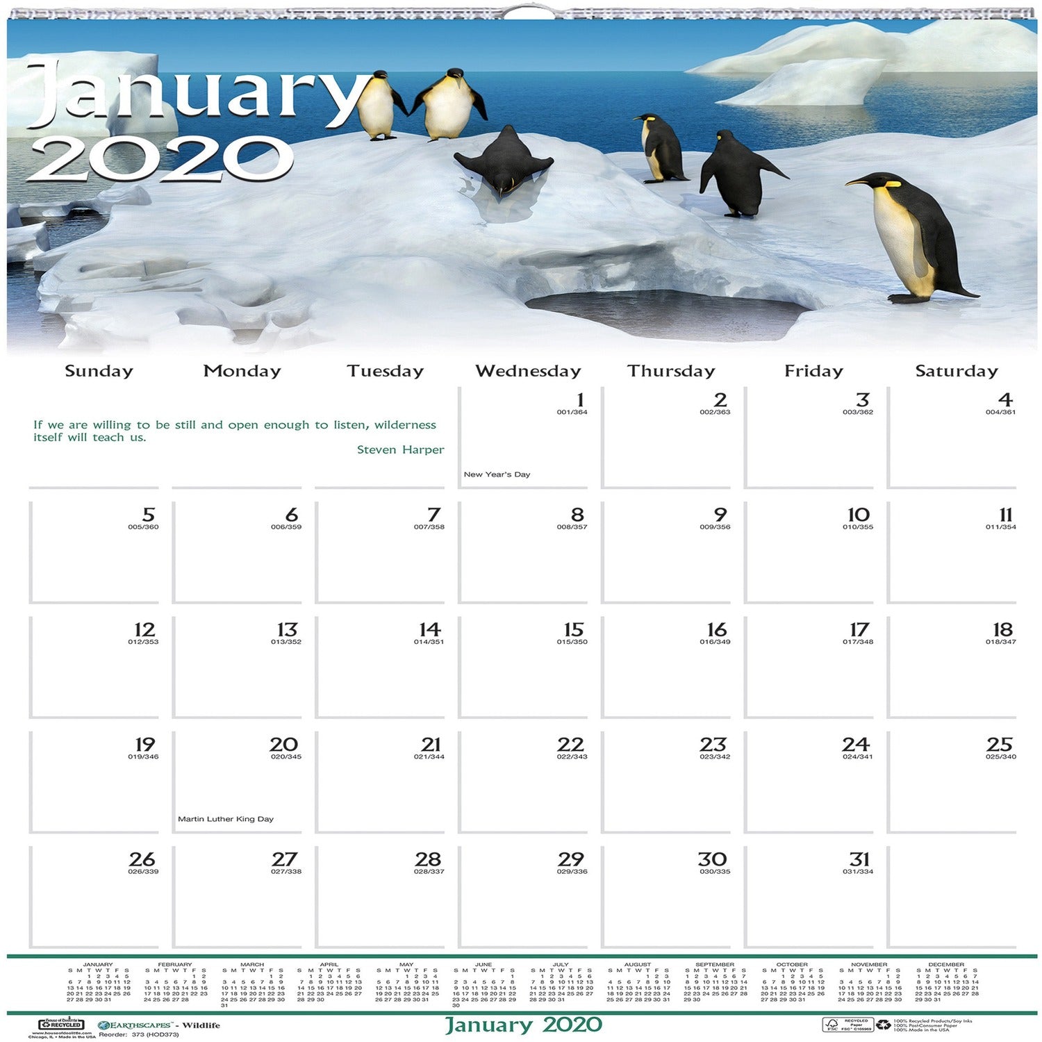 house-of-doolittle-recycled-wildlife-scenes-monthly-wall-calendar-num-hod3731_1