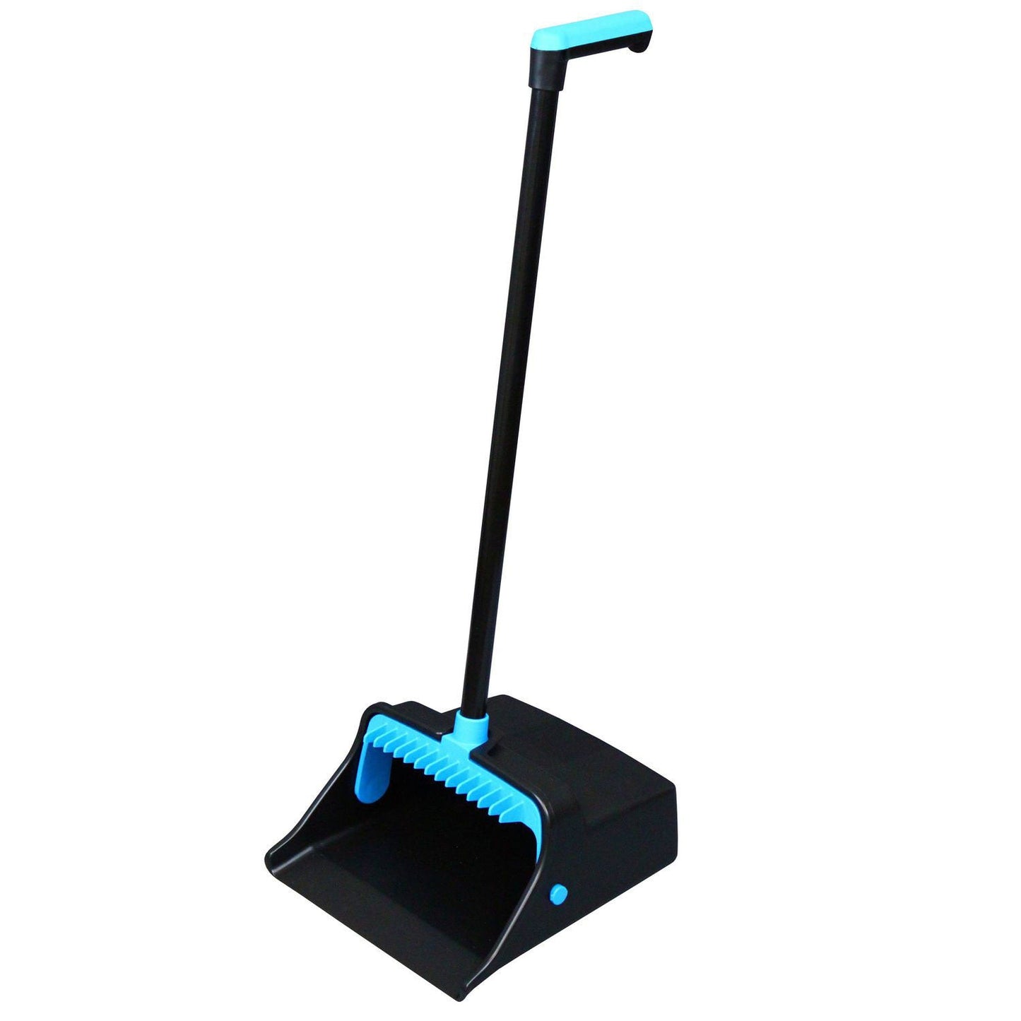 Impact LobbyMaster Plastic Dust Pan, 12.32" Wide, 31.84" Aluminum Handle, Blue/Black, 6/Carton (IMPT001101)