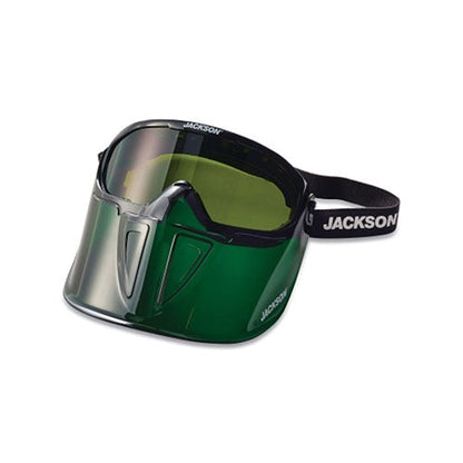 Jackson Safety® GPL500 Series Premium Goggle with Detachable Face Shield, Green Frame, AF, Shade 5 IR (138-21002)