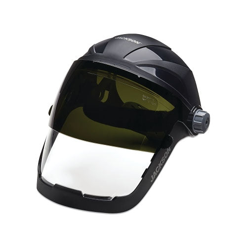 Jackson Safety® QUAD 500™ Series Premium Multi-Purpose Face Shields with Headgear, AF/Clear, 9 in H x 12-1/4 in L (138-14233)