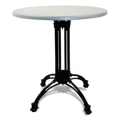 JMC Furniture Topalit Tables, Round, 36" dia x 29"h, Silver Top, Black Iron Base/Legs (JMC10636R2)