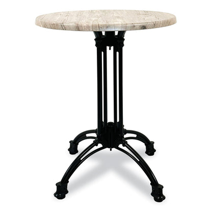 JMC Furniture Topalit Tables, Round, 36" dia x 29"h, Gray Top, Black Iron Base/Legs (JMC10636R7)
