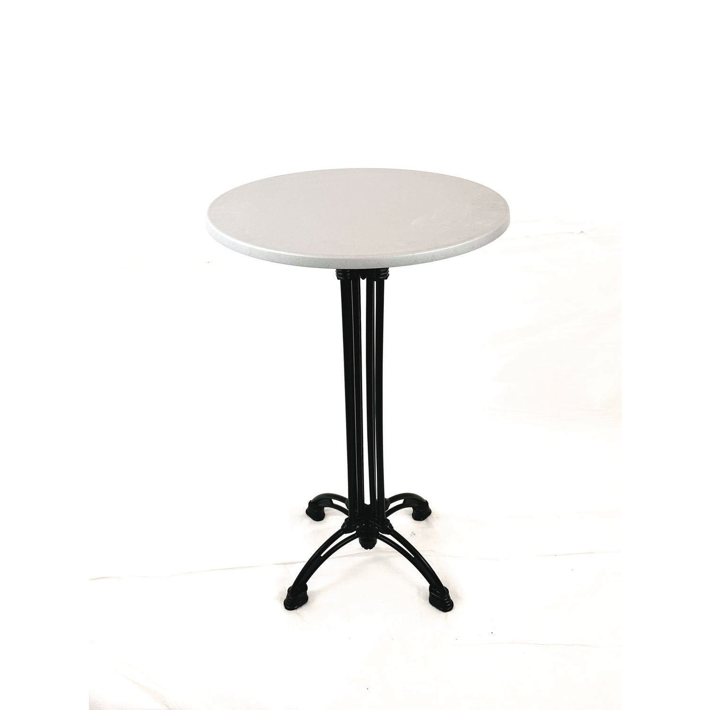JMC Furniture Topalit Tables, Round, 24" dia x 42"h, Silver Top, Black Aluminum Base/Legs (JMC106A24R2)