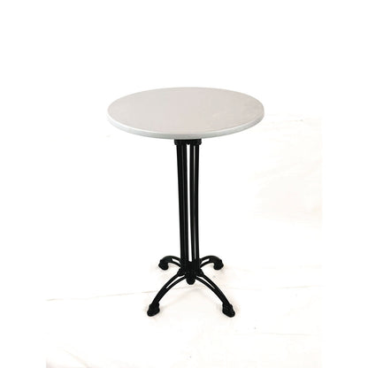 JMC Furniture Topalit Tables, Round, 24" dia x 42"h, Silver Top, Black Aluminum Base/Legs (JMC106A24R2)
