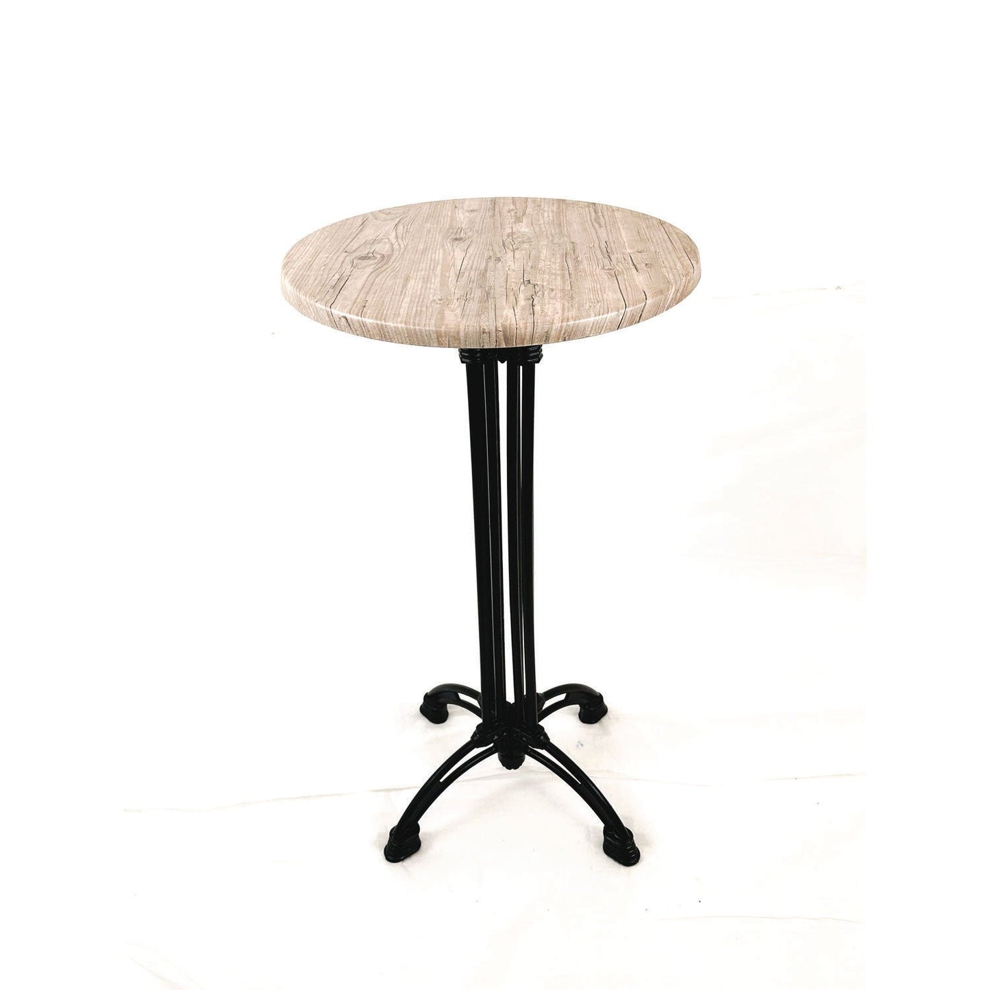 JMC Furniture Topalit Tables, Round, 24" dia x 42"h, Washington Pine Top, Black Aluminum Base/Legs (JMC106A24R7)