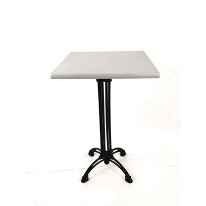JMC Furniture Topalit Tables, Square, 32 x 32 x 42, Brushed Silver Top, Black Aluminum Base/Legs (JMC106A32322)