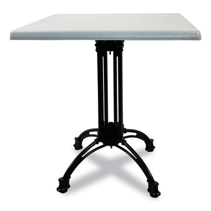 JMC Furniture Topalit Tables, Square, 32 x 32 x 29, Silver Top, Black Aluminum Base/Legs (JMC106C32322)