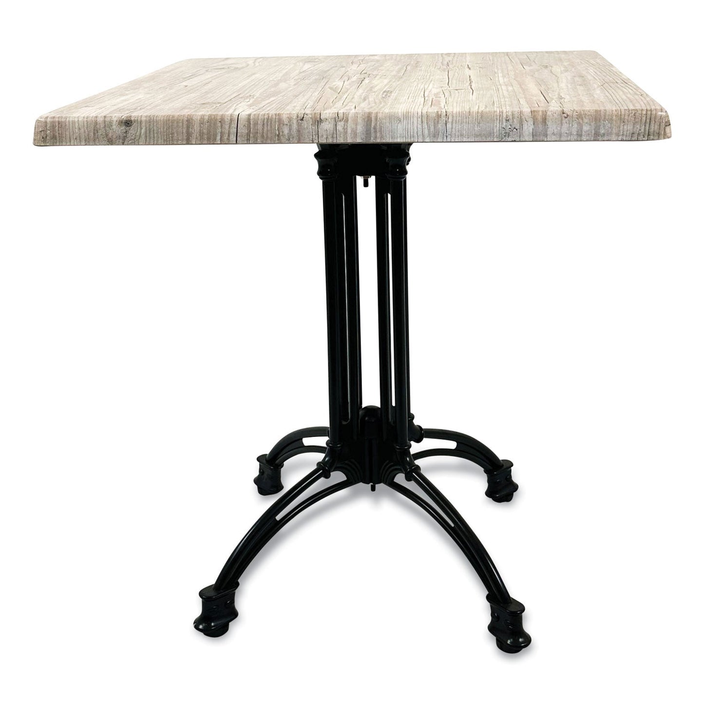 JMC Furniture Topalit Tables, Square, 32 x 32 x 29, Gray Top, Black Aluminum Base/Legs (JMC106C32327)