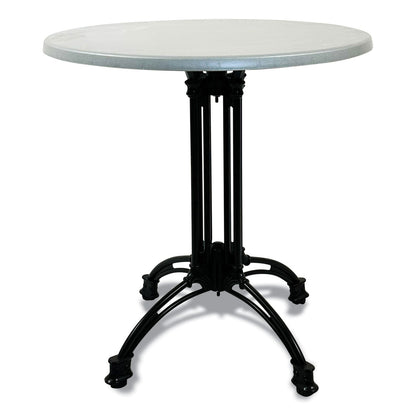JMC Furniture Topalit Tables, Round, 36" dia x 29"h, Silver Top, Black Aluminum Base/Legs (JMC106C36R2)