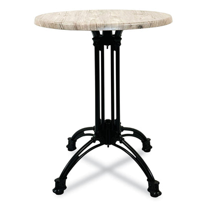 JMC Furniture Topalit Tables, Round, 36" dia x 29"h, Gray Top, Black Aluminum Base/Legs (JMC106C36R7)