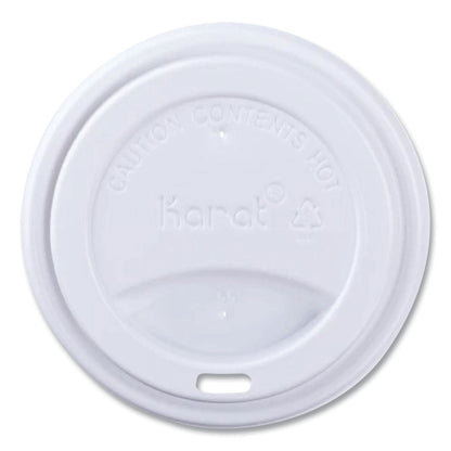 Karat Hot Cup Lids, Fits 10 oz to 24 oz Paper Hot Cups, Sipper Lid, White, 1,000/Carton (KRTCKDL516WPP)